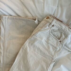 WE THE FREE | FREE PEOPLE| WHITE HIGH RISE WIDE LEG JEANS